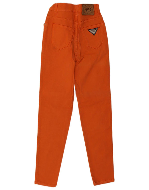 Pit Stop ženske uske traperice visokog struka IT 44 srednje W24 L26 narančasti pamuk