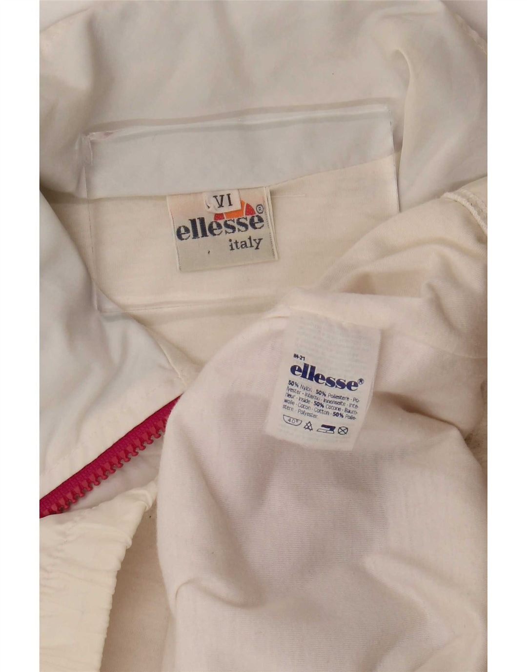 Ellesse ženska gornja jakna trenirke UK 14 Srednje bijeli najlon u boji