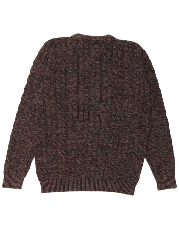 Petrol Industries Mens Crew Neck Jumper Sweater 2XL Brown Cotton