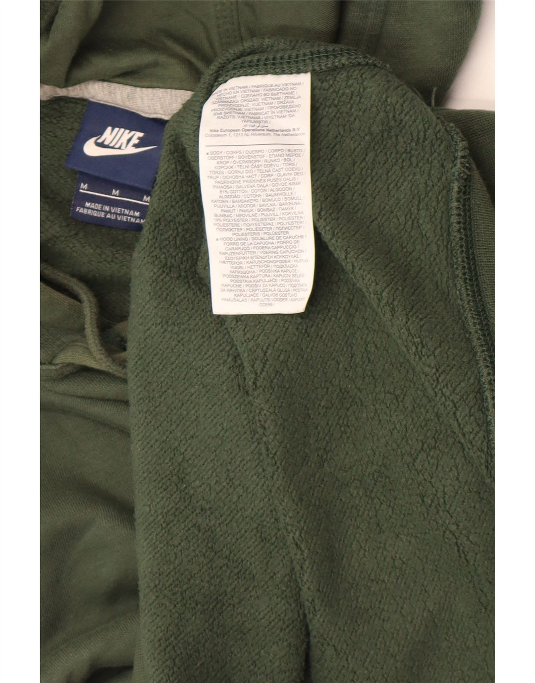 Nike muška majica s kapuljačom Srednje zeleni pamuk