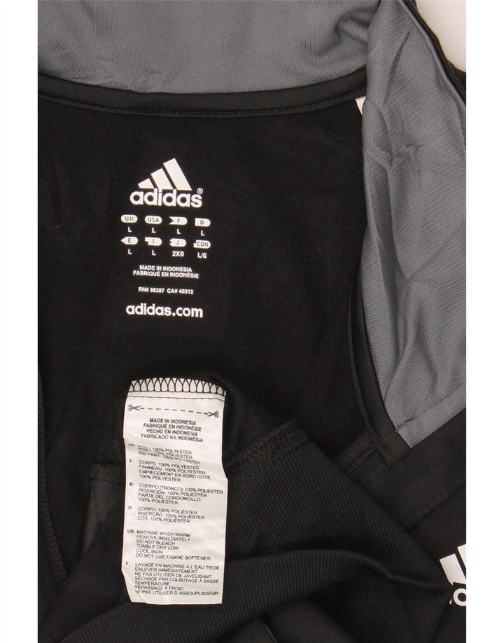 Adidas muška gornja jakna od trenirke, veliki crni poliester u boji
