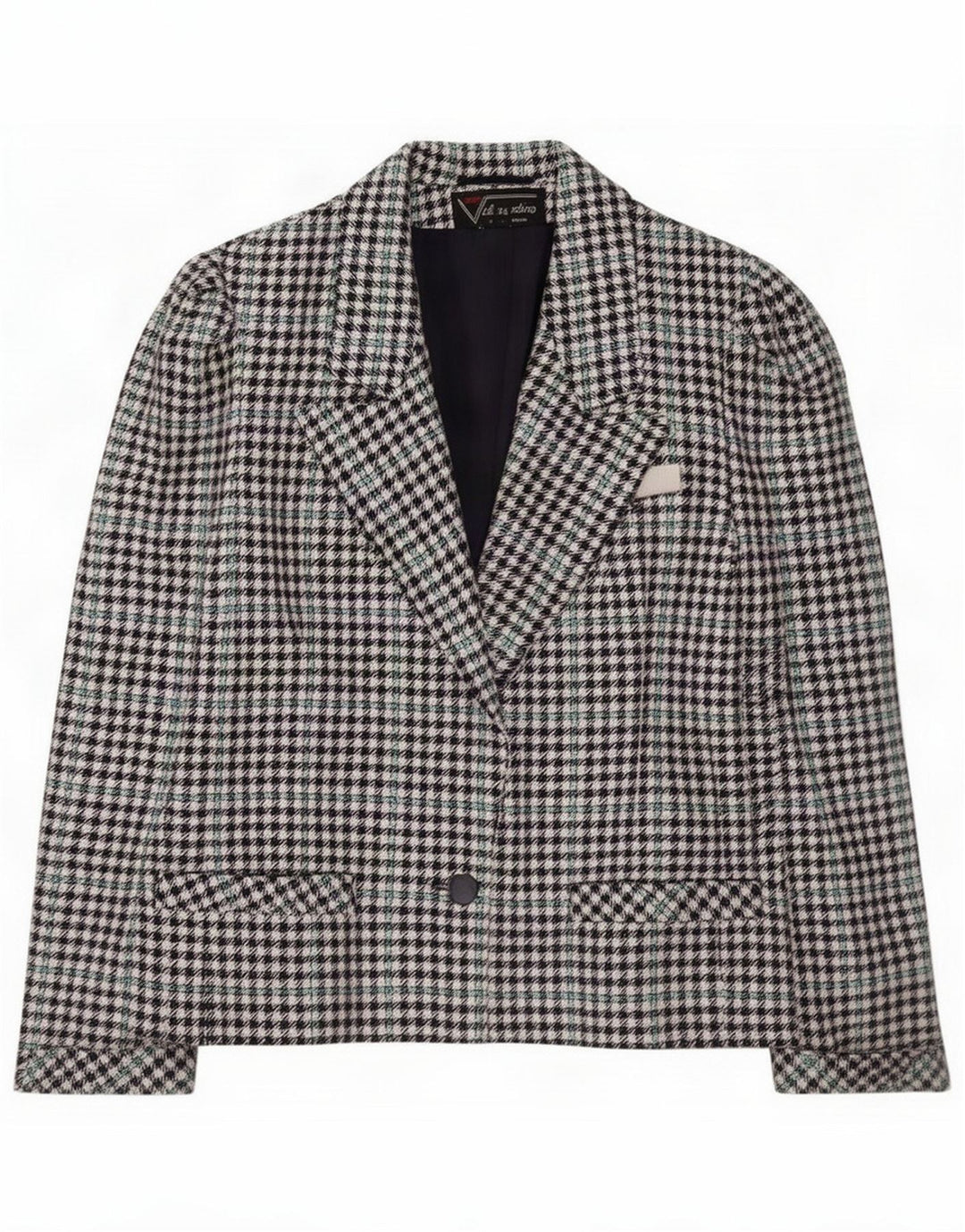 Vintage ženska jakna sa jaknom IT 34 XS Multicolored Houndstooth Classic