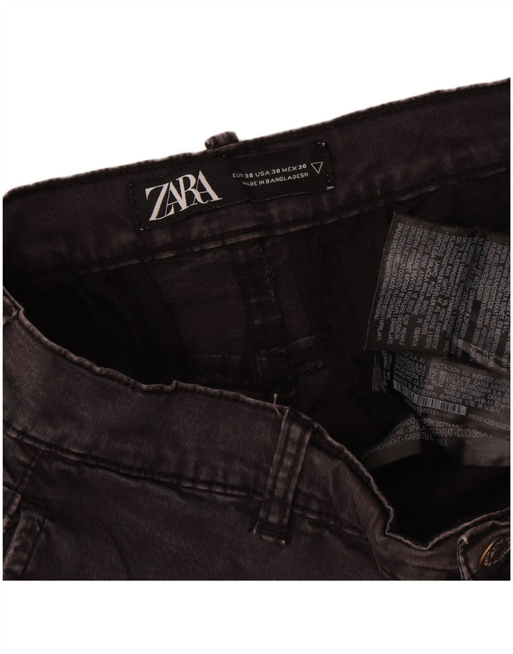 Zara muške Cargo slim traperice EU 38 male W30 L30 sivi pamuk