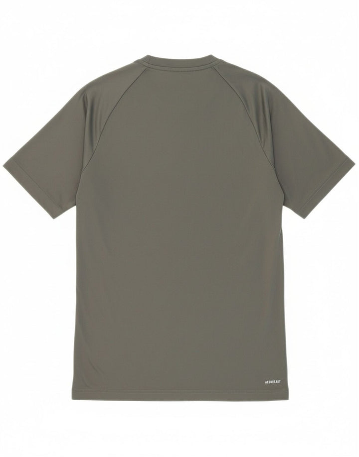ADIDAS Mens Aeroready T-Shirt Top Small Grey Polyester Vintage Adidas and Second-Hand Adidas from Messina Hembry 