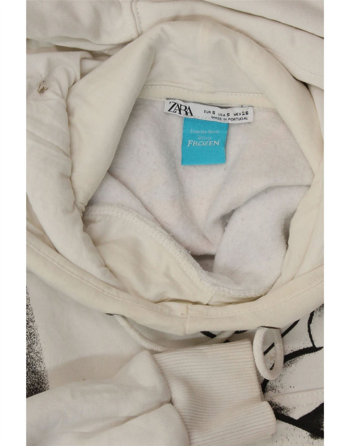 ZARA ženska majica s kapuljačom Frozen Graphic UK 10 Mala bijela
