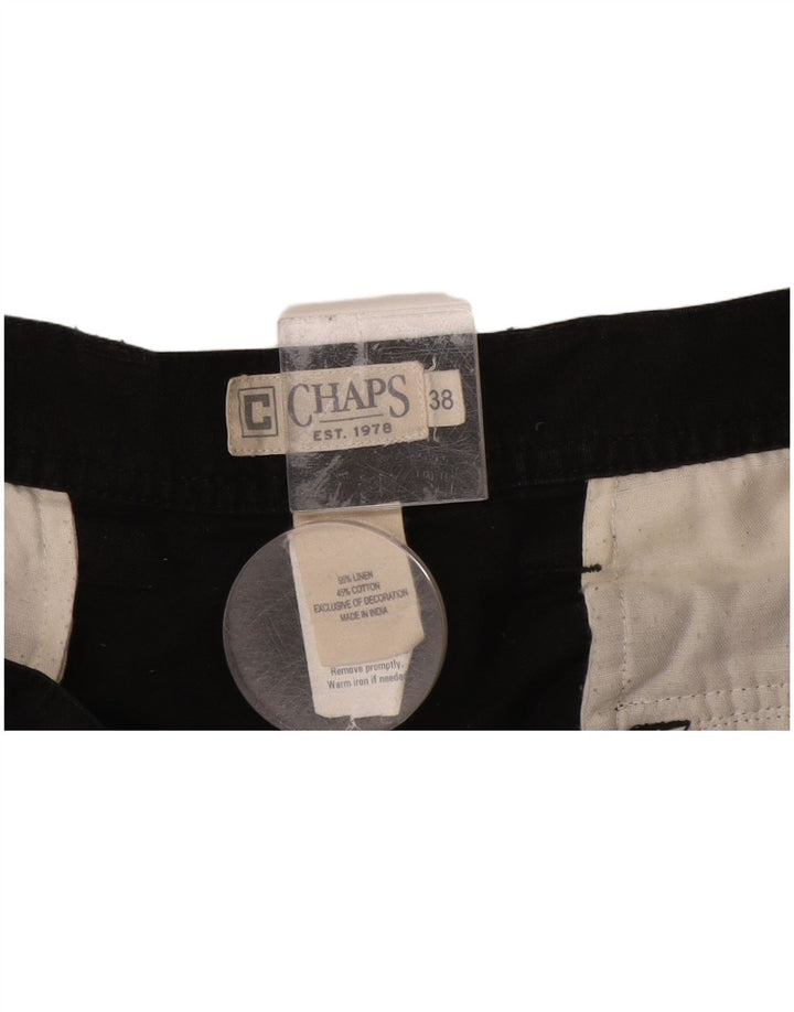 CHAPS Muške kargo kratke hlače W38 XL od crnog lana