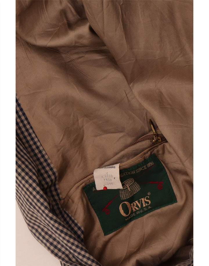 Orvis muška jakna sa 3 gumba UK 42 XL sivi gingham