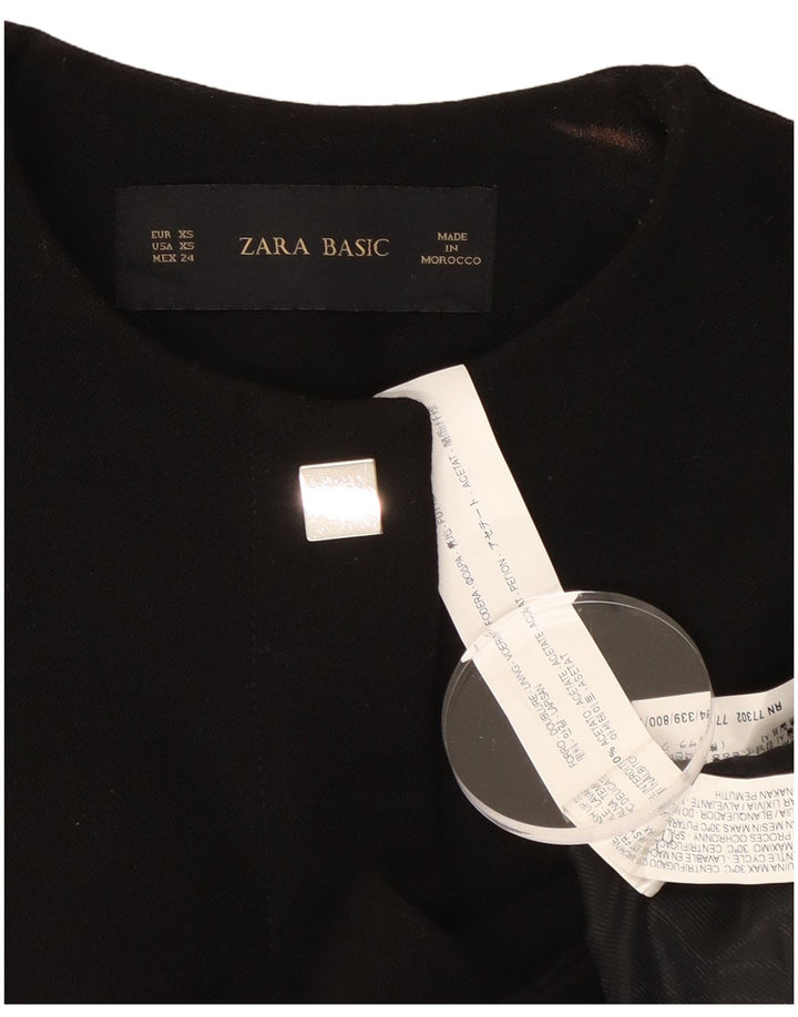 Zara ženski kratki sako sa 1 gumbom UK 6 XS crni acetat