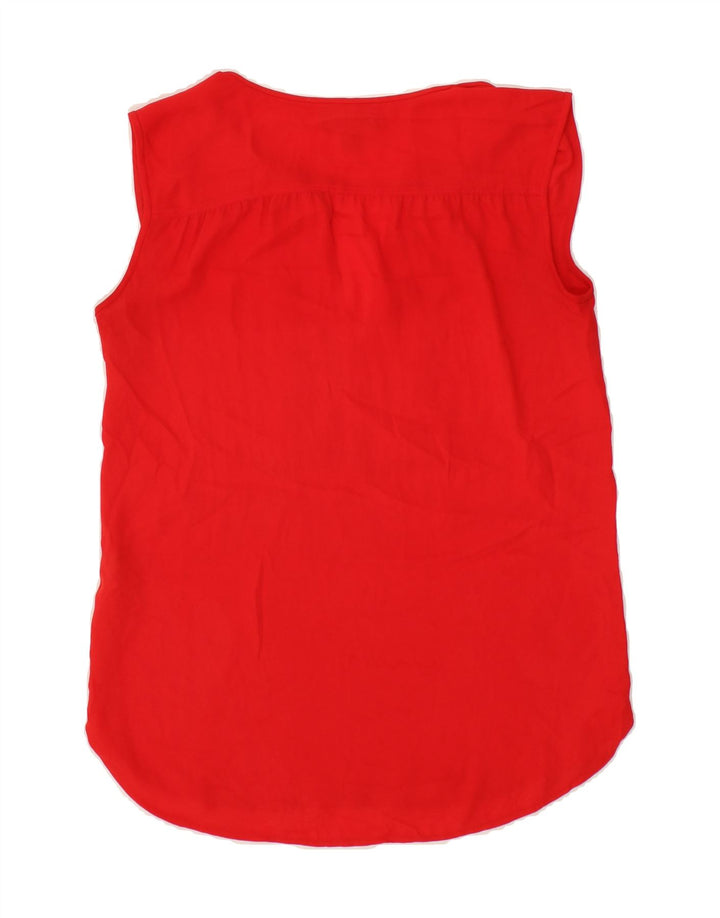 J. CREW Womens Sleeveless Blouse Top US 00 2XS Red Polyester Vintage J. Crew and Second-Hand J. Crew from Messina Hembry 