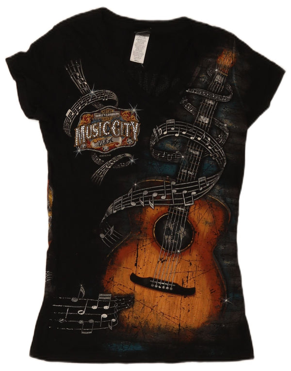 Ženska majica kratkih rukava Harley Davidson Nashville Graphic UK 10 Small Black