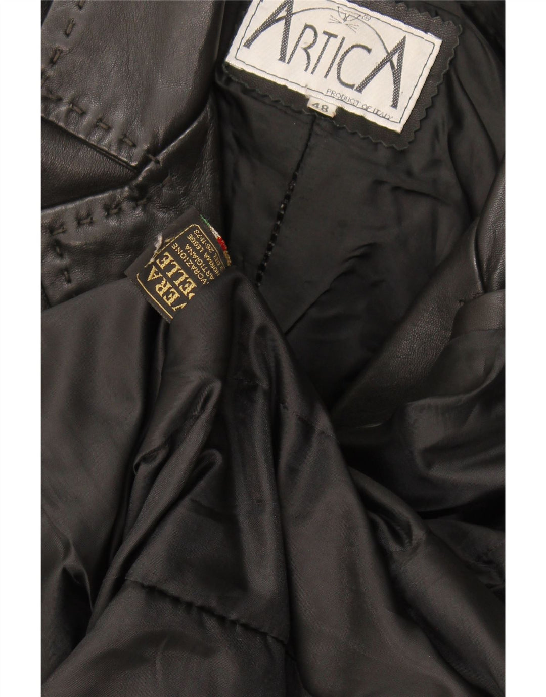 Vintage ženski kožni kaput IT 48 XL crna koža