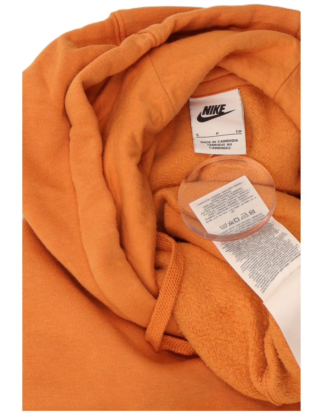 NIKE Muška majica s kapuljačom Mala narančasta pamučna