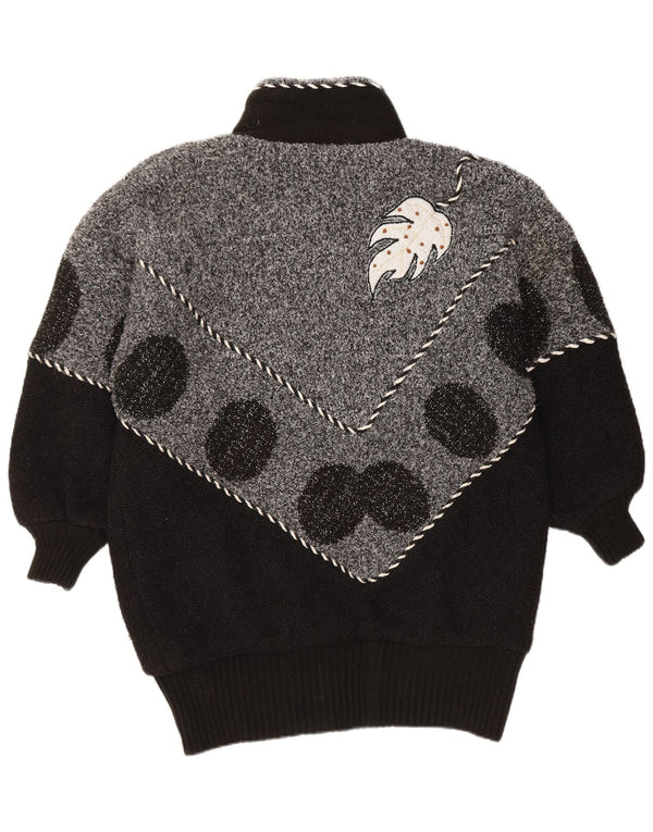 VINTAGE ženski kardigan pulover UK 22 3XL crne boje