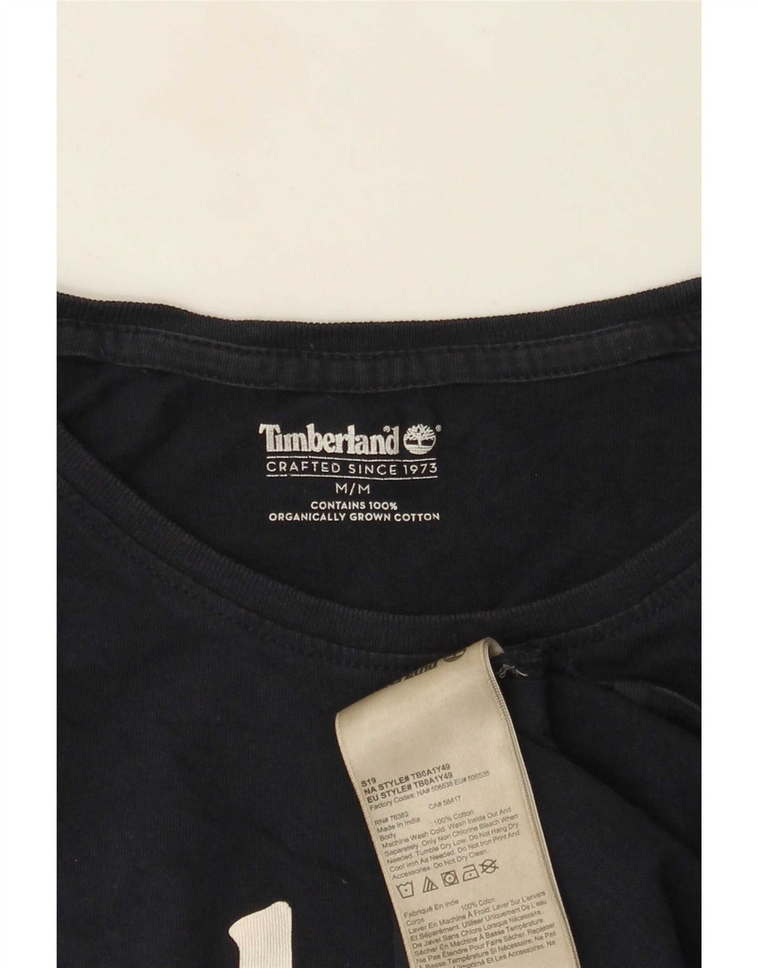 Timberland muška majica s grafičkim motivima Srednje tamnoplavi pamuk