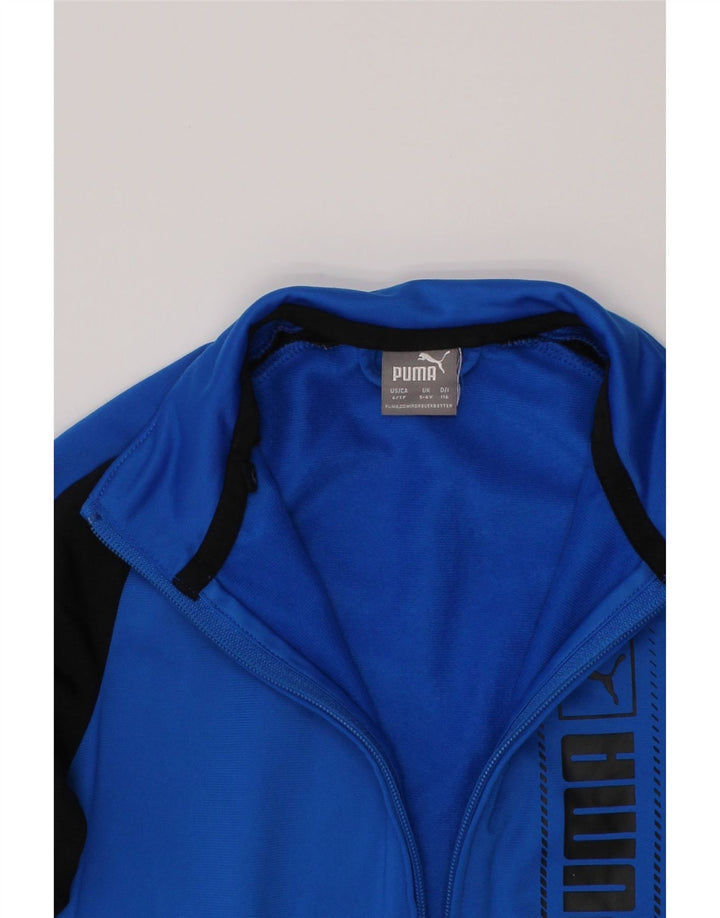 Gornja jakna trenirke Puma Boys Graphic 5-6 Years Blue Colourblock
