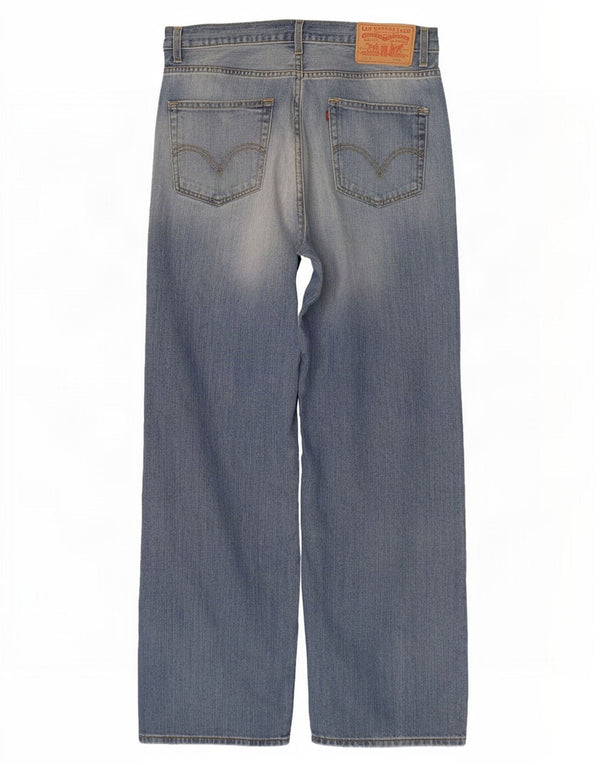 Levi's muške 569 ravne široke traperice W36 L34 plavi pamuk