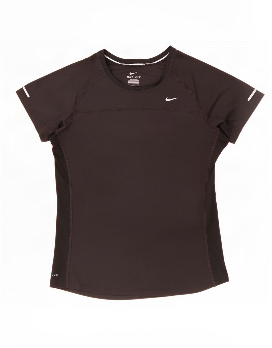 Nike Ženska Dri Fit majica kratkih rukava UK 12 srednje crni poliester