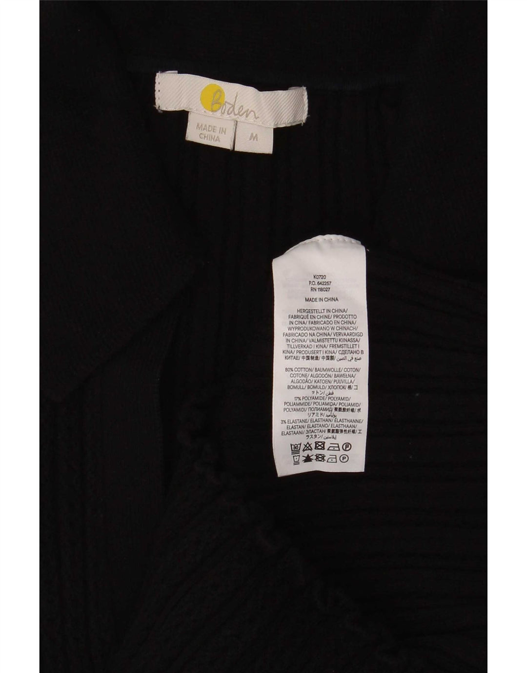Boden ženska polo majica UK 12 srednje crni pamuk