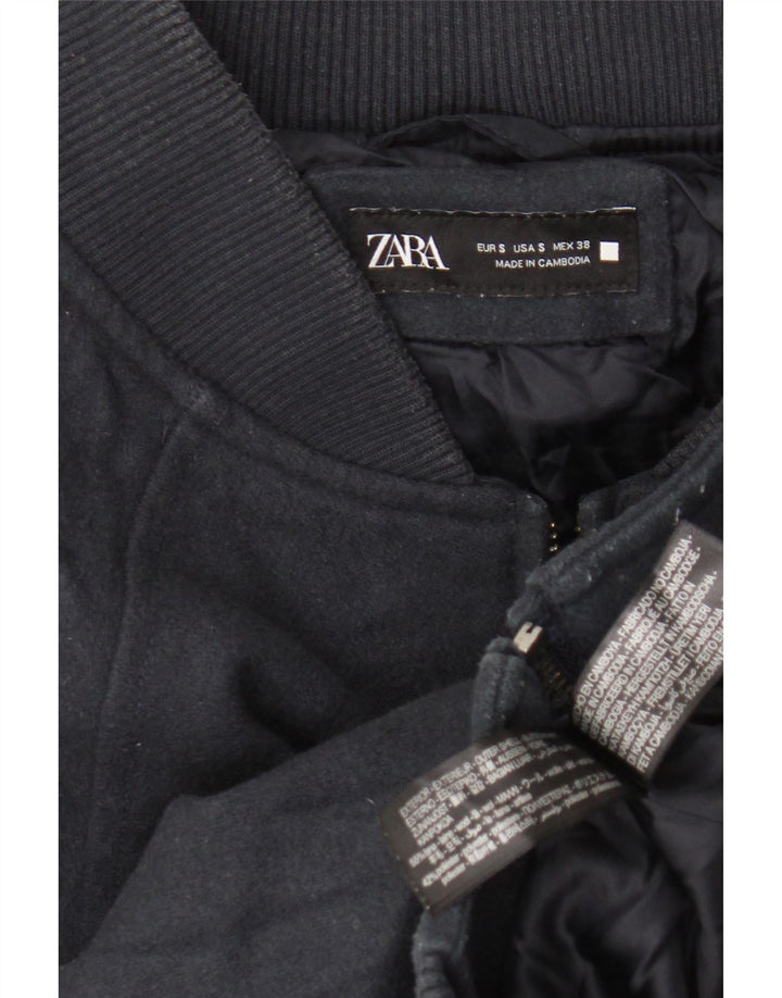 Zara muška bomber jakna širokog kroja UK 36 Mala tamnoplava vuna
