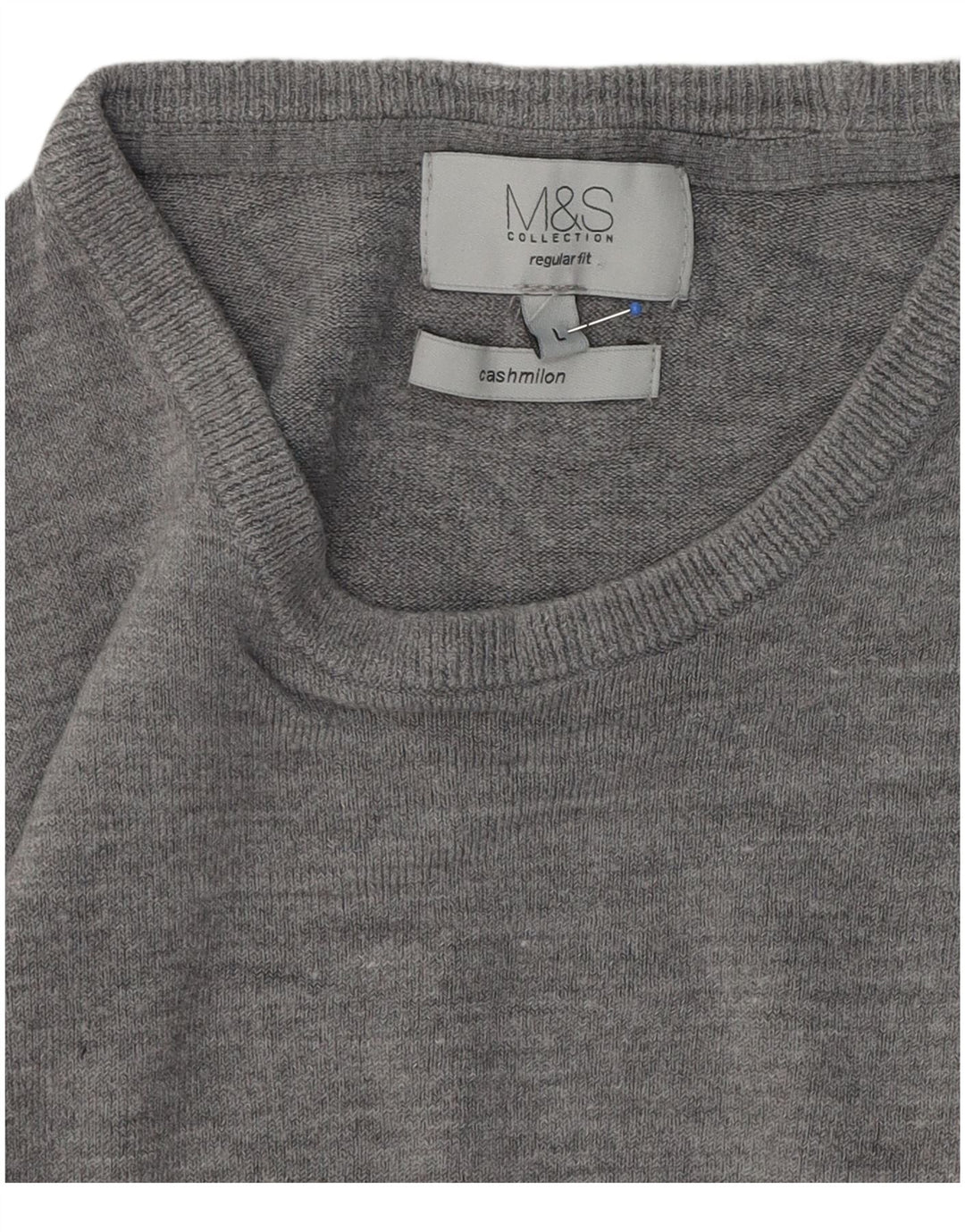 Marks & Spencer muški pulover s okruglim izrezom Regular Fit Large Grey