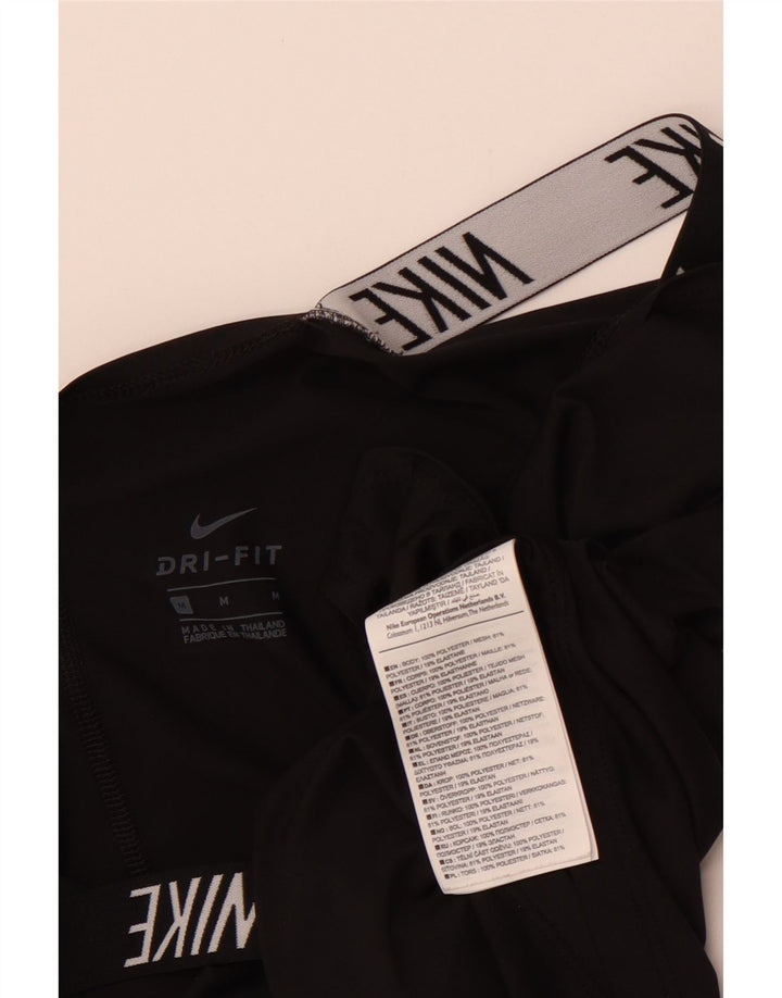 NIKE Ženski Dri Fit Loose Fit Graphic Vest Top UK 12 Medium Black