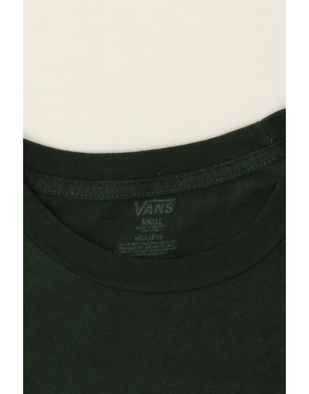 VANS Mens Graphic T-Shirt Top Small Green Cotton Vintage Vans and Second-Hand Vans from Messina Hembry 