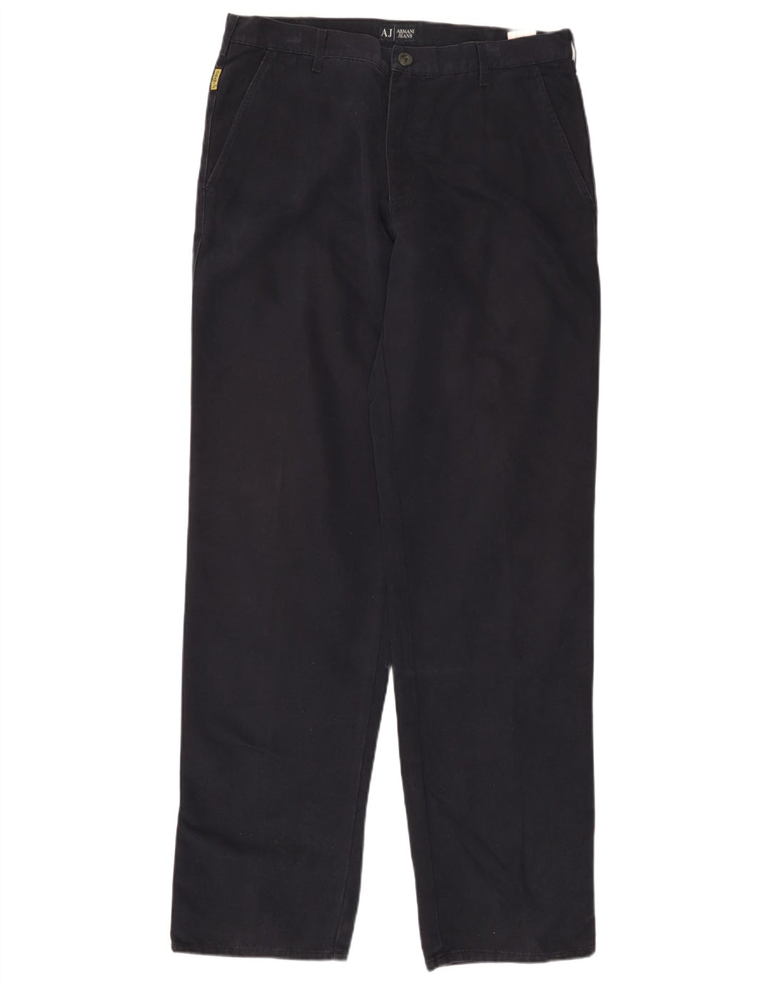 ARMANI Muške ravne chino hlače EU 52 XL W36 L36 tamnoplavi pamuk