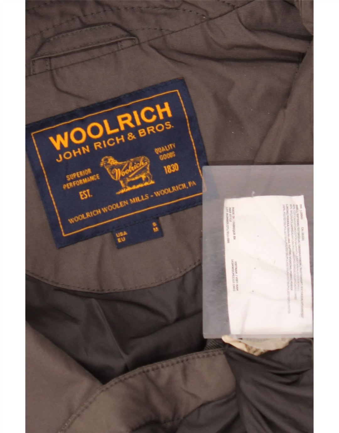 WOOLRICH Muška vojna parka jakna s kapuljačom UK 38 srednje smeđi pamuk
