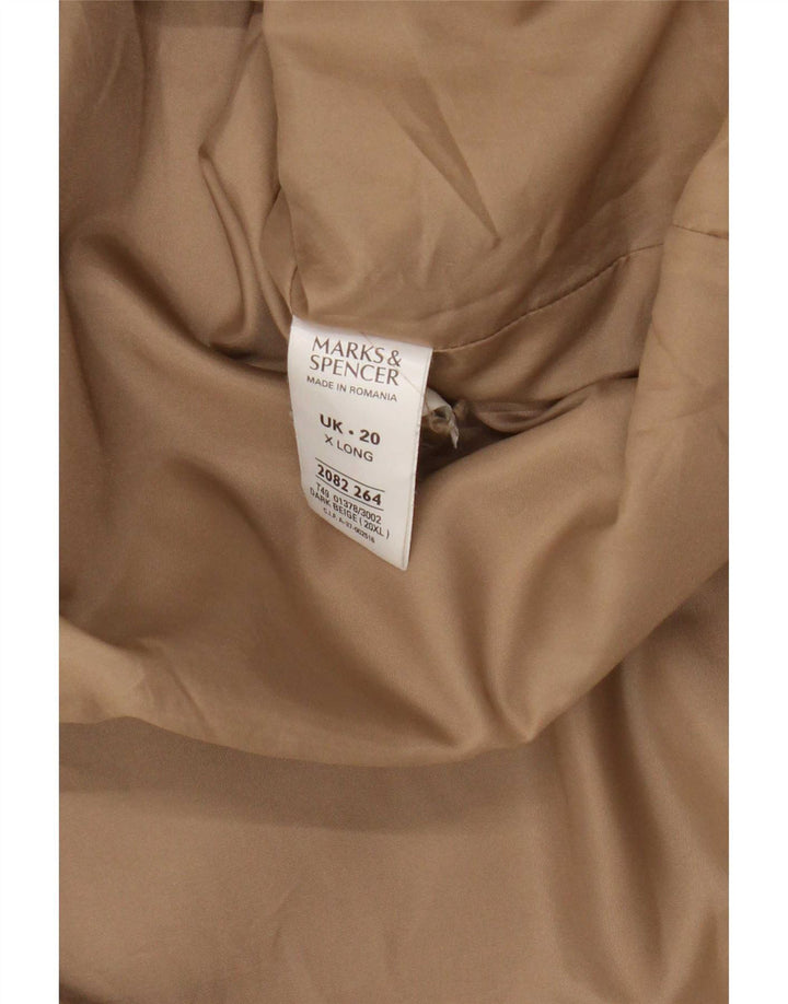 Marks & Spencer ženski dugi kaput UK 20 2XL bež poliester