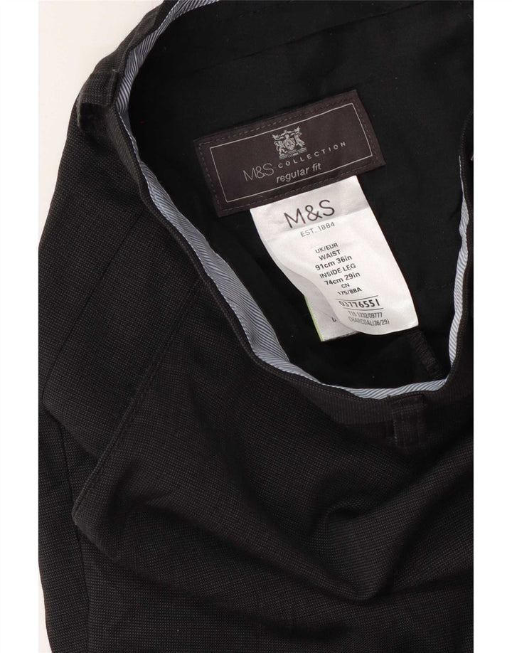 Marks & Spencer muške hlače standardnog kroja W36 L29 tamnoplava vuna