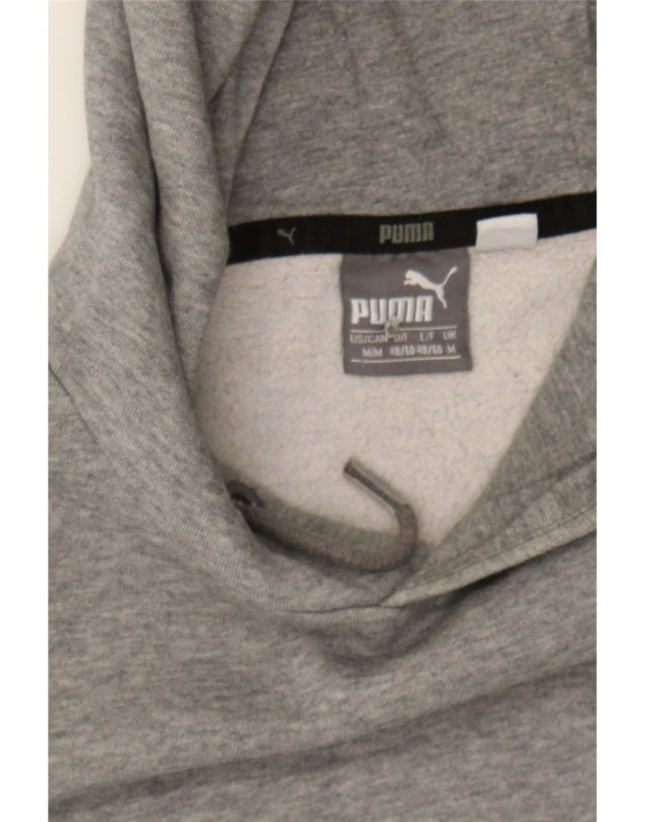 PUMA Mens Graphic Hoodie Jumper Medium Grey Cotton Vintage Puma and Second-Hand Puma from Messina Hembry 