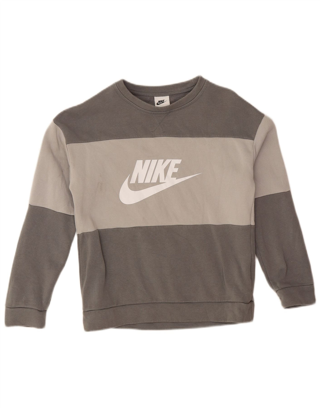NIKE Boys Graphic Sweatshirt Džemper 10-11 godina srednje sive boje