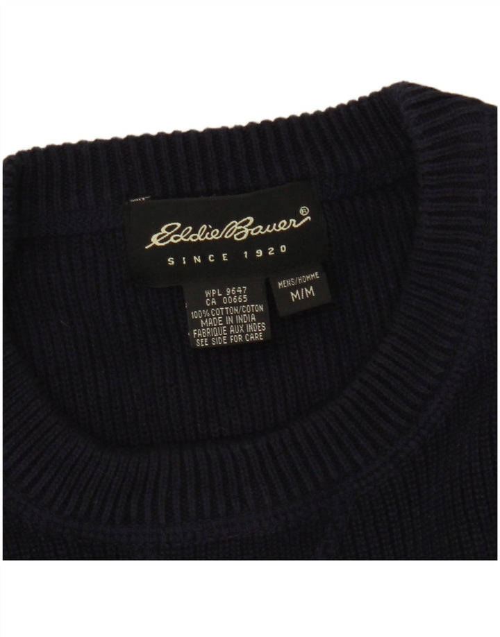 Eddie Bauer, muški džemper s okruglim izrezom, srednje tamnoplavi pamuk