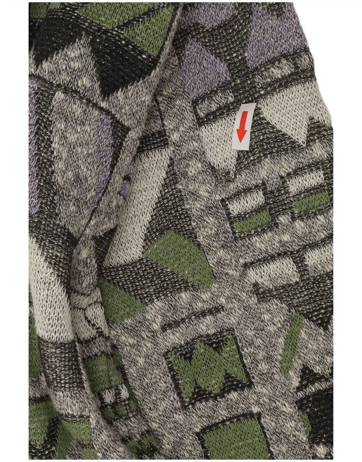 VINTAGE muški kardigan pulover 2XL višebojni geometrijski