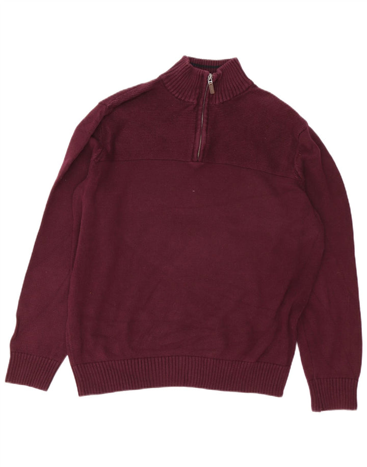 DOCKERS Veliki bordo pulover s izrezom i patentnim zatvaračem