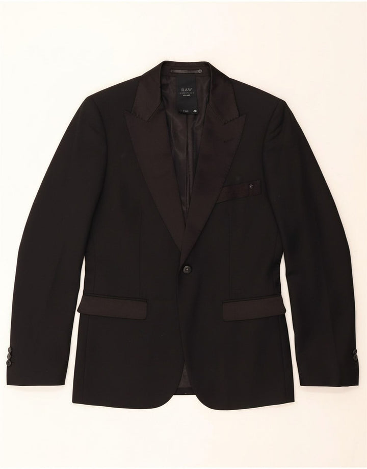 G-STAR Mens 1 Button Blazer Jacket IT 46 Small Black Vintage G-Star and Second-Hand G-Star from Messina Hembry 