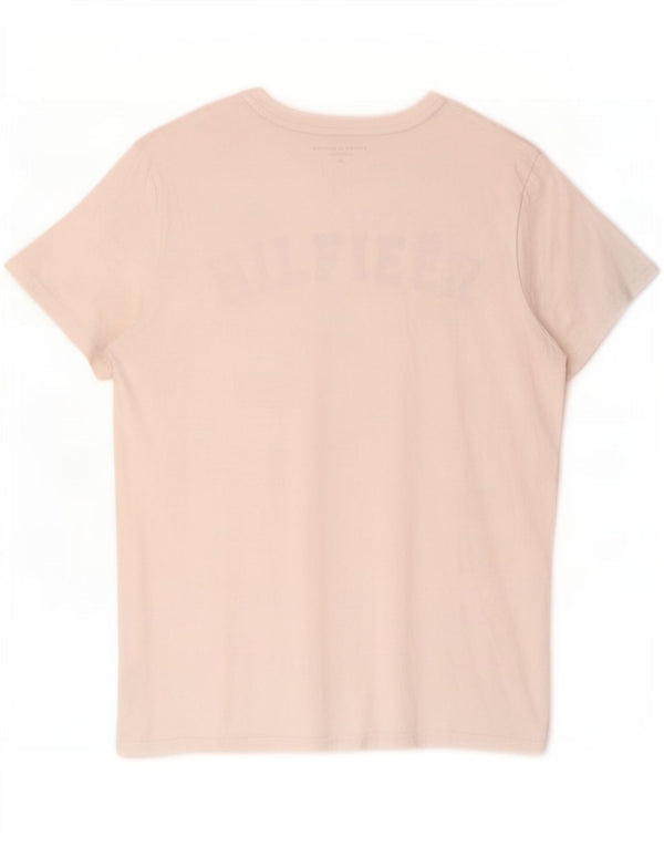 Tommy Hilfiger Mens Graphic T-Shirt Top Medium White Cotton