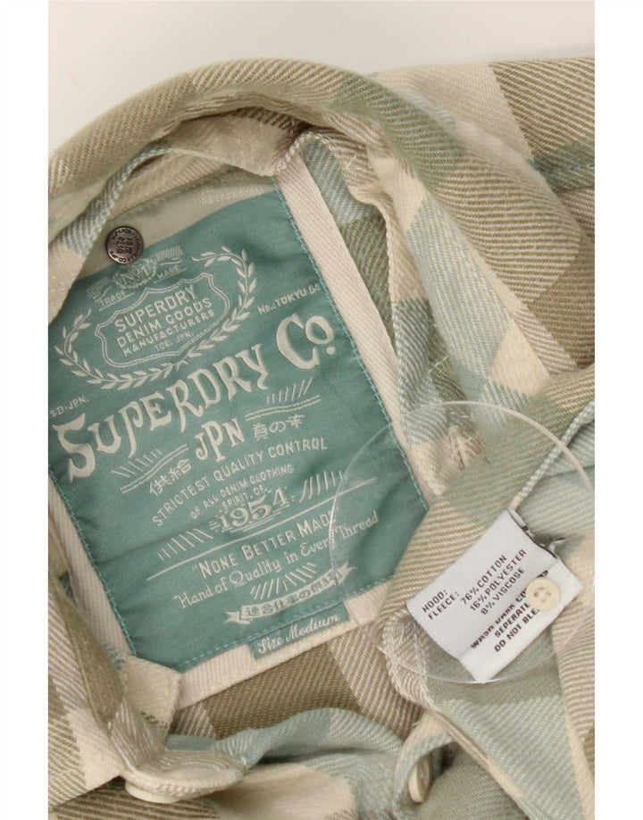 Superdry muška flanelska košulja srednje zelene boje od gingham pamuka