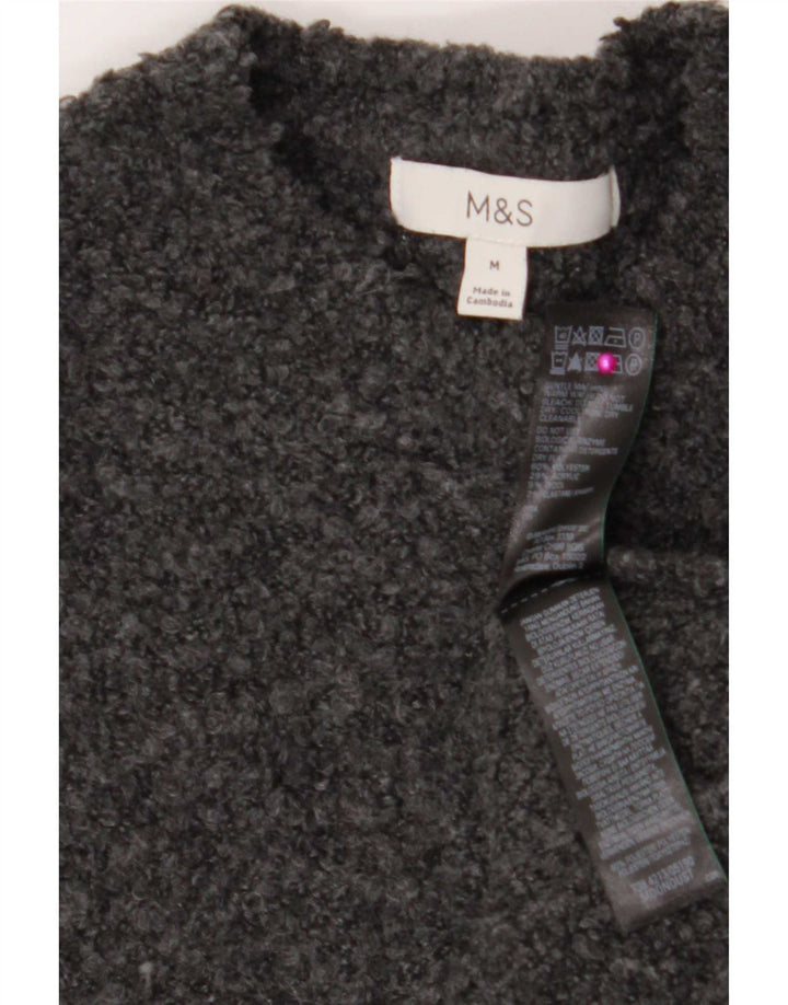 Marks & Spencer ženski džemper s okruglim izrezom UK 14 srednje sivi poliester