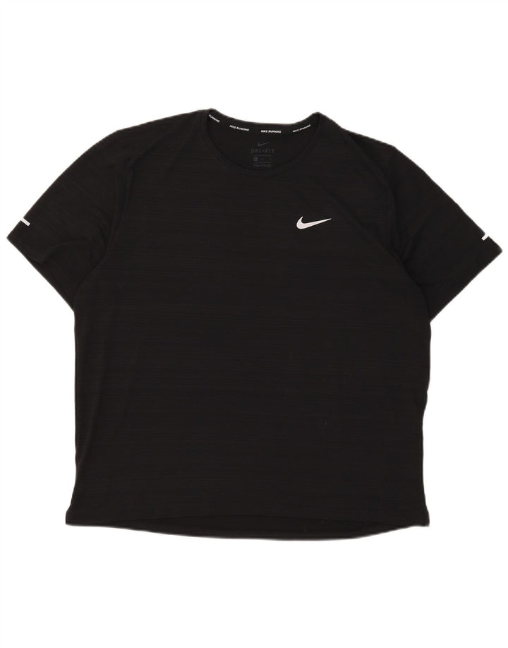 Nike Dri Fit majica s velikim crnim prugama od poliestera