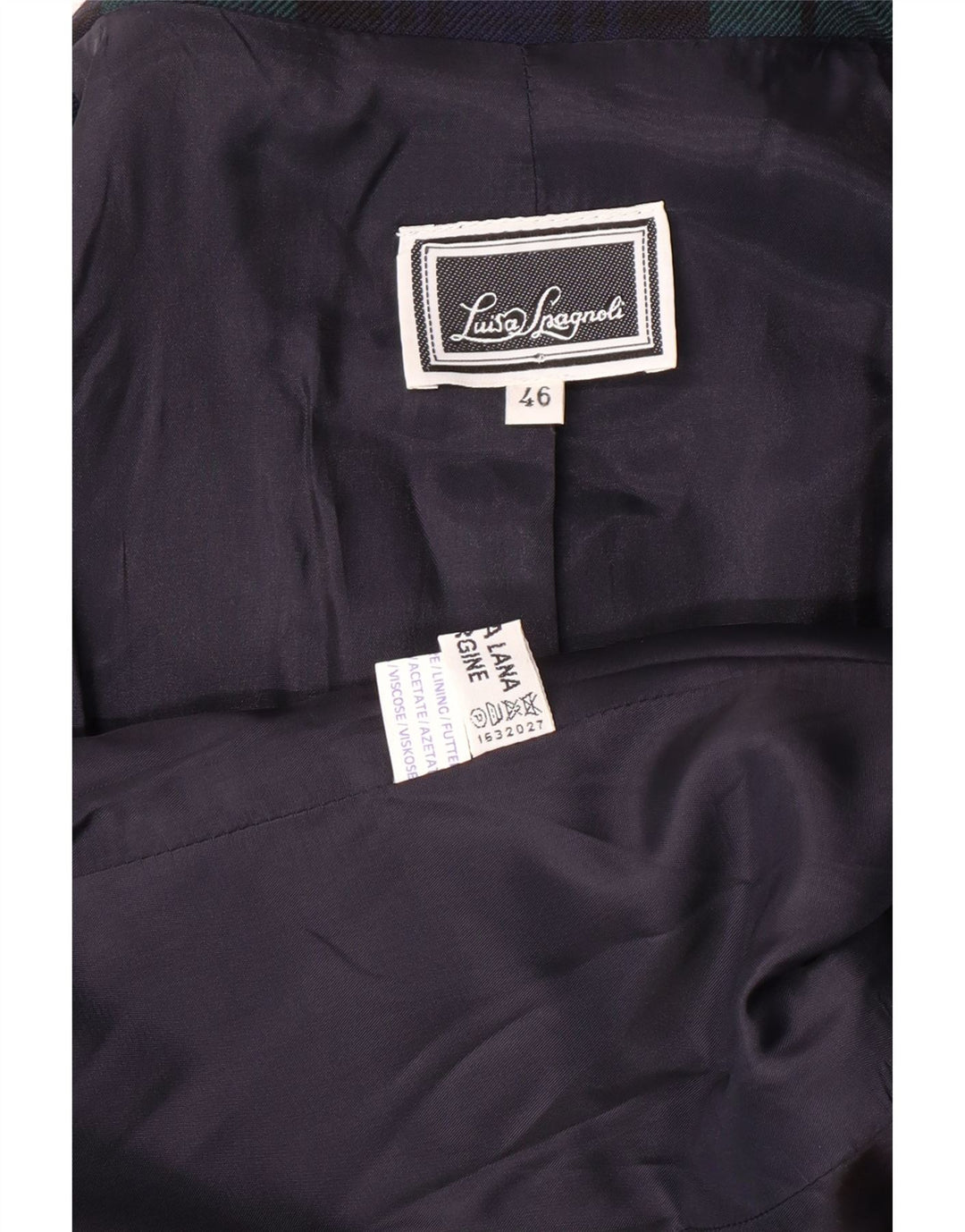 LUISA SPAGNOLI Ženska jakna sa jaknom IT 46 Veliki zeleni karirani klasik