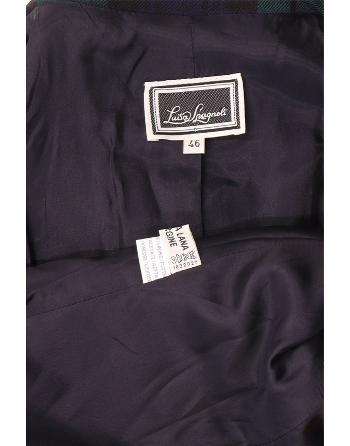 LUISA SPAGNOLI Ženska jakna sa jaknom IT 46 Veliki zeleni karirani klasik