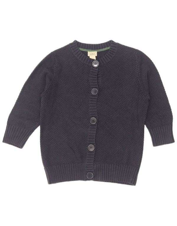 L.L.Bean ženski kardigan džemper s 3/4 rukavima UK 14 srednje tamnoplavi pamuk