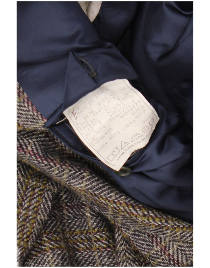 Vintage muški sako IT 50 velika raznobojna vuna riblja kost