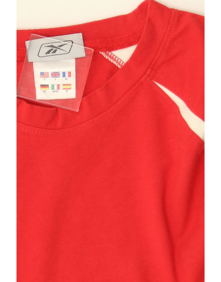 REEBOK Muška majica dugih rukava s grafikama, mali crveni pamuk