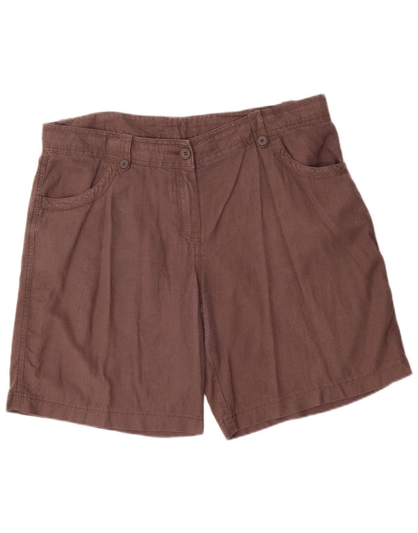 Marks & Spencer ženske ležerne kratke hlače UK 16 Large W36 smeđe platno