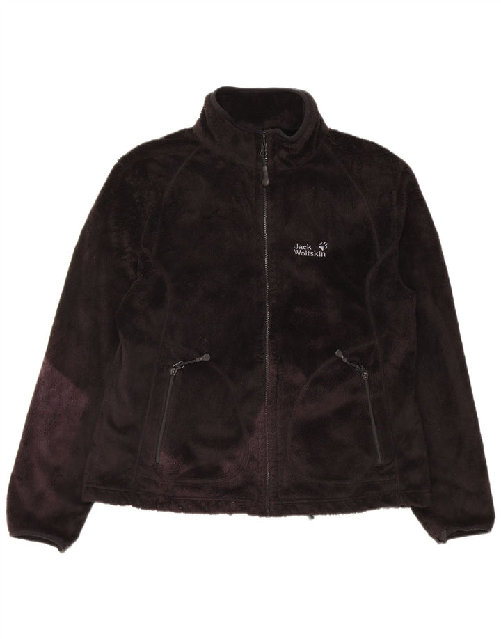 Jack Wolfskin ženska jakna od flisa s podstavom UK 16 veliki crni poliester