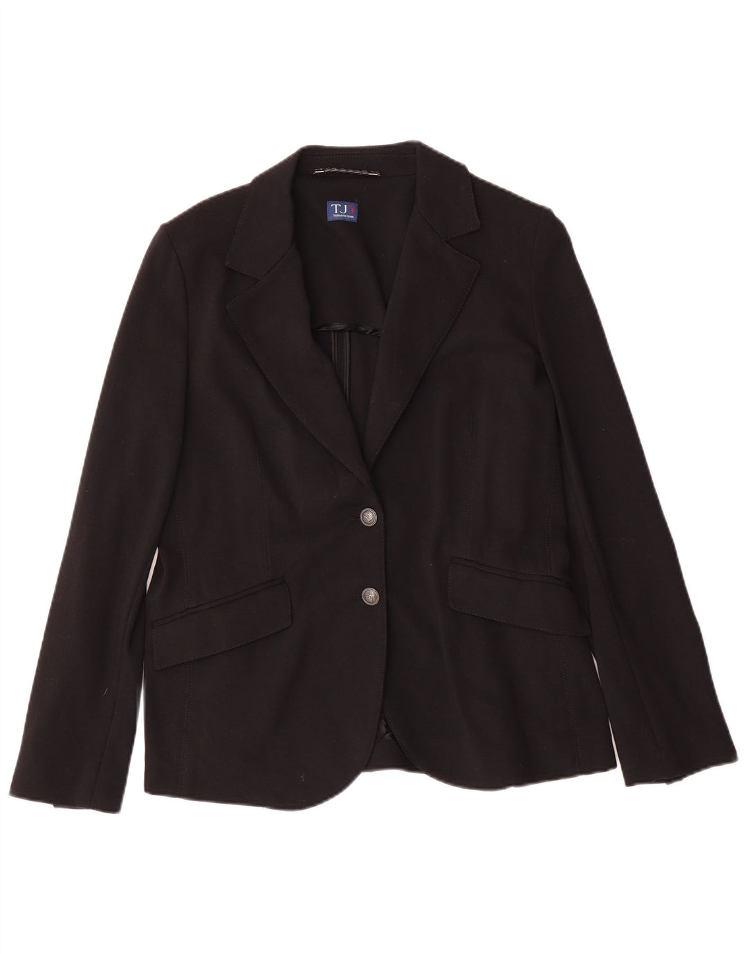 Trussardi Jeans Ženska jakna s 2 gumba IT 46 Velika crna viskoza