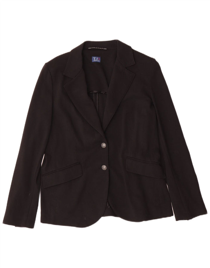 Trussardi Jeans Ženska jakna s 2 gumba IT 46 Velika crna viskoza