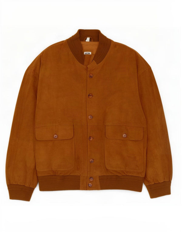 Vintage muška bomber jakna od brušene kože IT 56 3XL bež koža